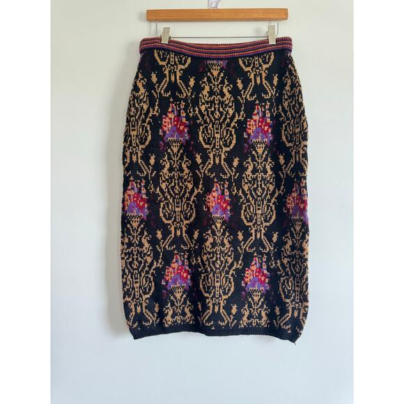 Anne Pinkerton Dresses & Skirts - Vintage Anne Pinkerton Knit Pencil Skirt Boho Chic Artsy Eclectic Size S